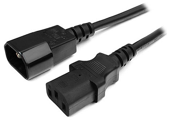 Кабель питания сист.блок-монитор Cablexpert PC-189-1-1.8M, 1.8м, C13-C14, 3x1кв.мм., черный, с зазем (PC-189-1-1.8M)
