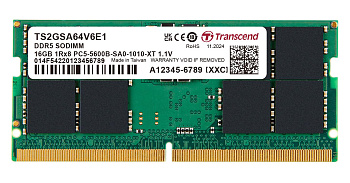 Память оперативная Notebook Transcend TS2GSA64V6E1 DDR5 16GB 5600 MT/s (TS2GSA64V6E1)
