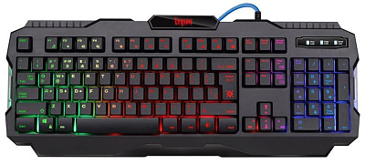 Клавиатура проводная игровая Defender Legion GK-010DL, ENG/RUS, USB, RGB подсветка (45010)