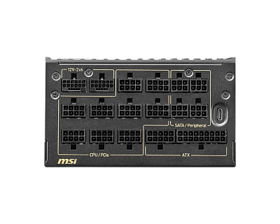 Блок питания MSI 1600W, MEG Ai1600T PCIE5, ATX, 80+ Черный (MEG Ai1600T PCIE5)
