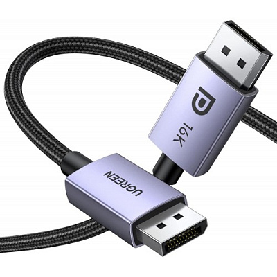 Кабель Ugreen DP118 DP2.1 ,16K/30hz 40 Gbps 1m 15383 Male To Male Cable (15383)