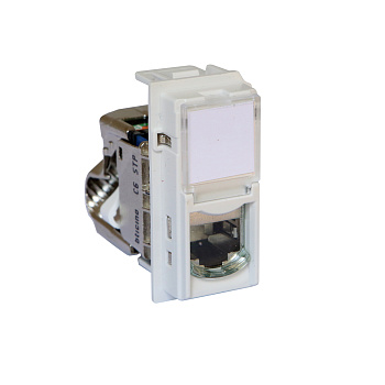 Розетка компьютерная Bticino KW4279C6S Living Now RJ45 cat6 STP 1 модуль белая (KW4279C6S)