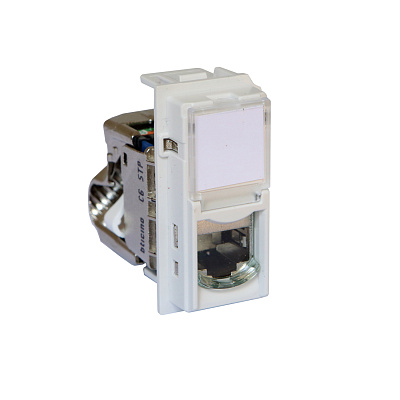 Розетка компьютерная Bticino KW4279C6S Living Now RJ45 cat6 STP 1 модуль белая (KW4279C6S)