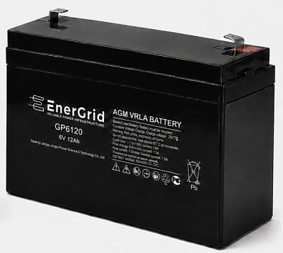 Аккумулятор EnerGrid GP6120, 6В 12Ач (EnerGrid GP6120)