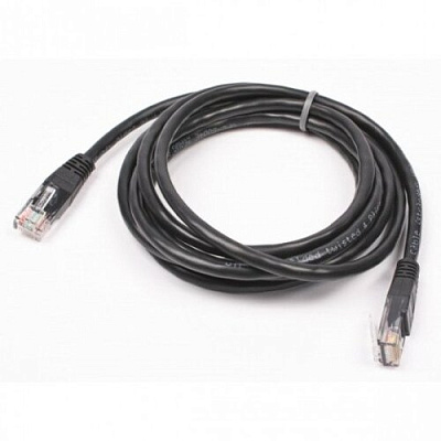 Патч-корд UTP Cablexpert PP12-2M/BK кат.5e, 2м, литой, многожильный (чёрный) (PP12-2M/BK)
