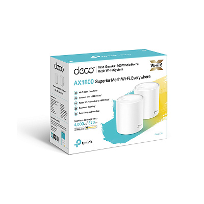 Беспроводная MESH-система Wi-Fi TP-Link Deco X20 (2-pack) (Deco X20 (2-pack))