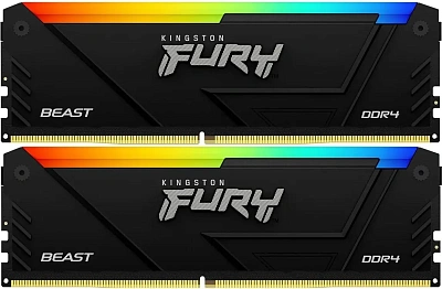 Оперативная память Kingston Fury Beast RGB, DDR4 64 GB kit (2x32GB) 3600MHz (KF436C18BB2AK2/64)
