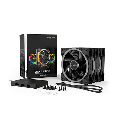 Вентилятор для компьютерного корпуса Bequiet! Light Wings 120mm PWM ARGB Triple Pack (BL076)