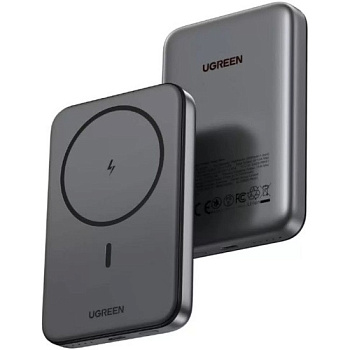 Мобильный аккумулятор  Power Bank UGREEN Mag-Safe, 10000mAh, 20W, черный, PB561 (25919)