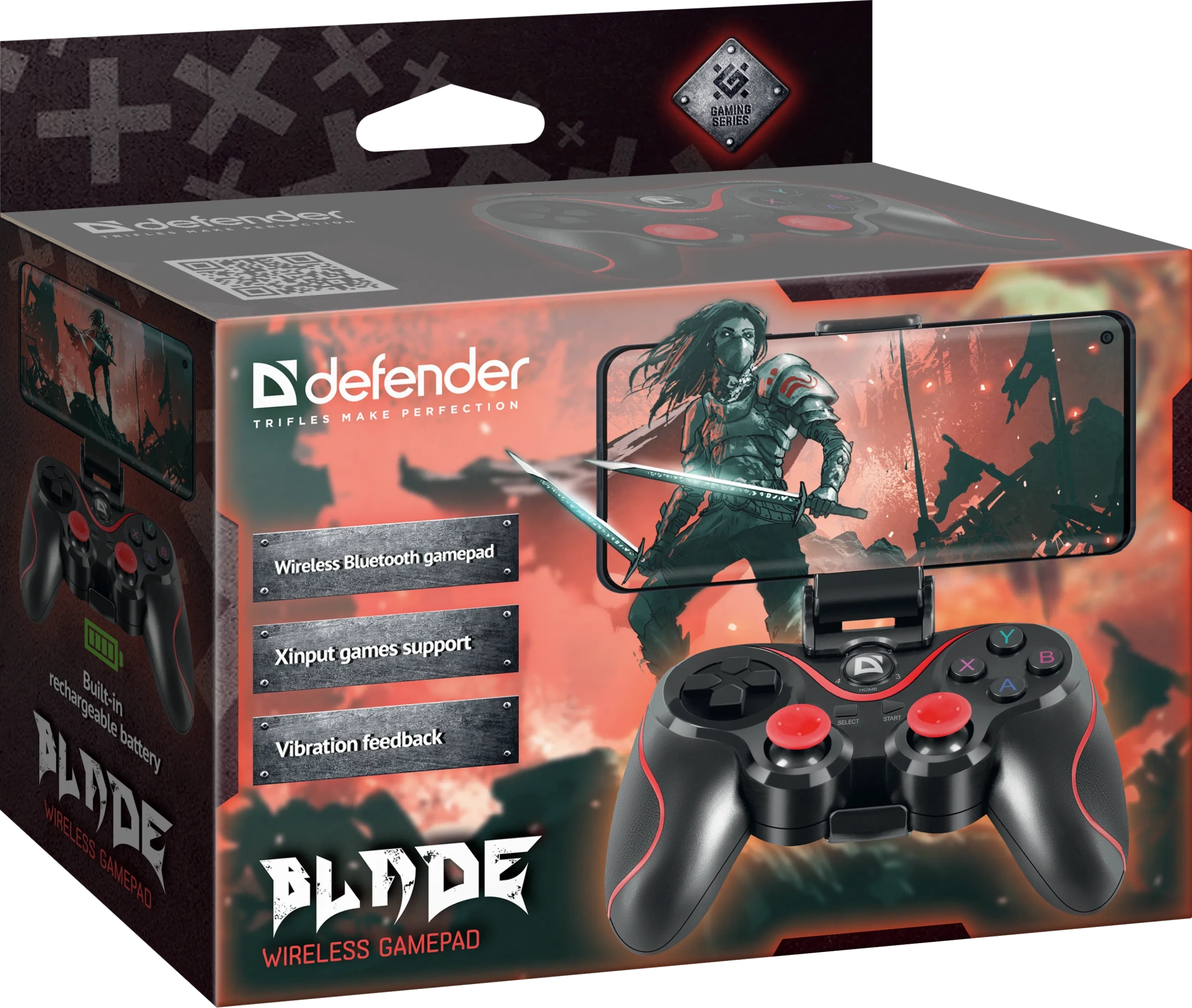 Геймпад Defender Blade, 12 кнопок, 4-поз джойстик, 2 D-Pad, USB (64397)