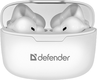 Беспроводная гарнитура Defender Twins 903 белый,TWS, Bluetooth (63903)