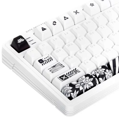 Клавиатура проводная Дарк Проджект KD87A + Numpad g3ms Moonstone White (DP-KD-87A-000102-GMS) 