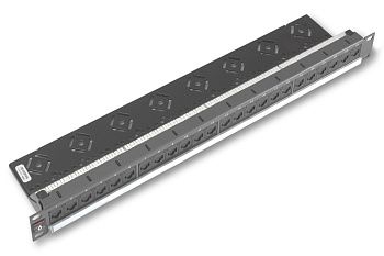 Патч-панель MOLEX  категории 6+, 1U, 24 порта, DG, чёрная (PID-00141-04)