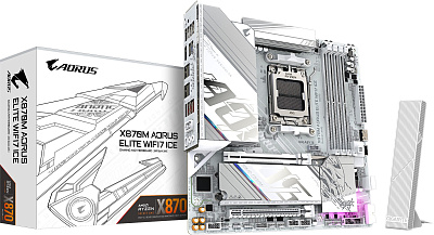 Материнская плата GIGABYTE X870M AORUS ELITE WIFI7 ICE (X870M A ELITE WF7 ICE)