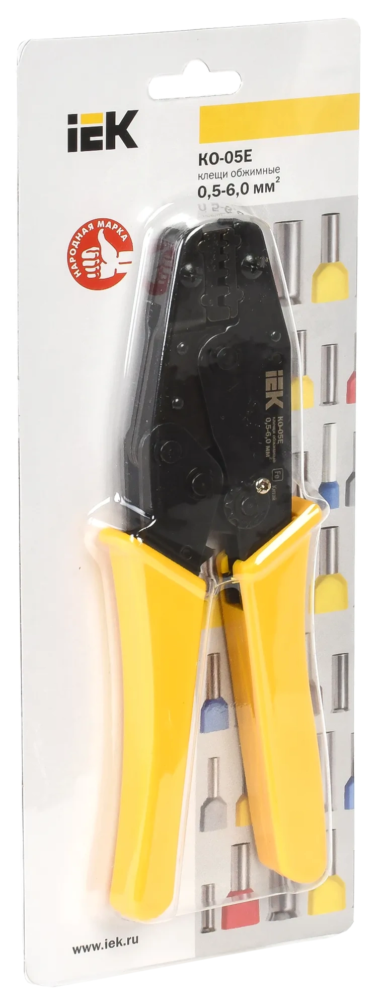 Клещи обжимные КО-05Е 0,5-6,0мм2 для Е-типа IEK (TKL20-D05-006)