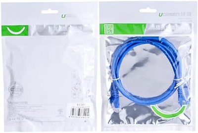 Сетевой кабель Ugreen Cat 5e U/UTP 1m - Blue (11201)
