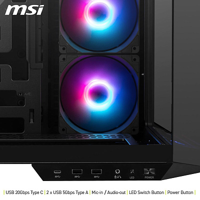 Компьютерный корпус MSI MAG PANO 100R PZ Black (MAG PANO 100R PZ)