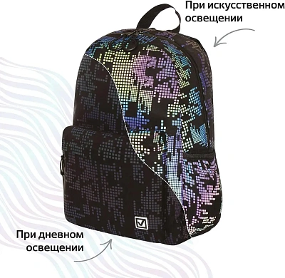 Рюкзак BRAUBERG Pixels, Black (229943)