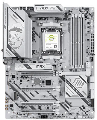 Материнская плата MSI MAG B850 GAMING PLUS MAX WIFI - Белая (MAG B850 GAMING PLUS MAX WIFI)