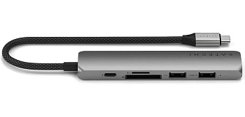 Картридер / USB-хаб Satechi 6-in-1 USB-C Slim Multiport Adapter - Space Grey (ST-P6SM)
