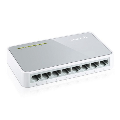 Коммутатор TP-Link TL-SF1008D 8-портовый 10/100 Мбит/с настольный коммутатор (TL-SF1008D)