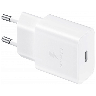 Сетевое зарядное устройство Samsung  15W USB Type-C (EP-T1510XWEGRU), white