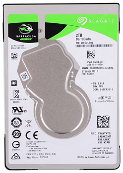 Жесткий диск HDD 2Tb Seagate Barracuda ST2000LM015 2.5" SATA 6Gb/s 128Mb 5400rpm (ST2000LM015)
