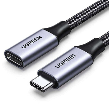 Кабель UGREEN USB(m) C 3.1 Gen2- USB(f) C, 0.5m. удлинитель US372 (80810)