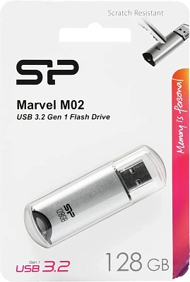 Флэш-накопитель Silicon Power Marvel M02 128GB, Silver (SP128GBUF3M02V1S)