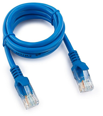 Патч-корд медный UTP Cablexpert PP10-1M/B кат.5e, 1м, литой, многожильный (синий) (PP10-1M/B)