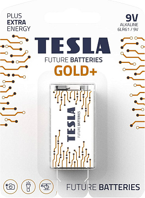 БатарейкаTESLA BATTERIES GOLD+ 9V 1 PCS (GOLD+ 9V 1 PCS)