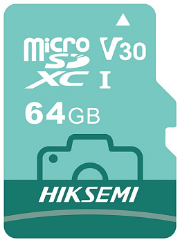 Карта памяти microSDXC  64GB, Hiksemi NEO LUX Hikvision, V30 (HS-TF-D3/64G)