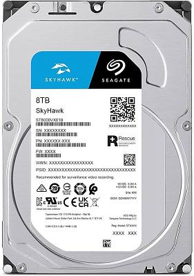 Жесткий диск 8Tb Seagate SkyHawk Surveillance SATA3 3.5" 7200 rpm 256Mb ST8000VX010 (ST8000VX010)