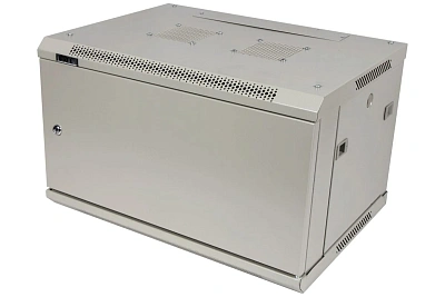 Шкаф настенный серии Pro, 6U 600x450, металлическая дверь (TWT-CBWPM-6U-6x4-GY)