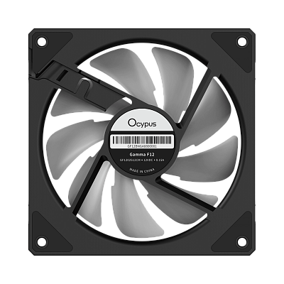 Вентилятор для корпуса Ocypus Gamma F12 BK ARGB REVERSE BLADE Черный (Gamma-F12-BK1AM01X-GL)