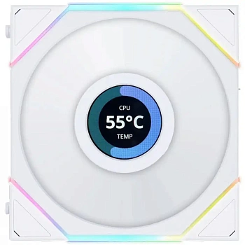 Вентилятор для корпуса Lian Li Uni Fan TL Wireless LCD 120 ARGB Reverse Blade, White (12RTLLCD1W1W)