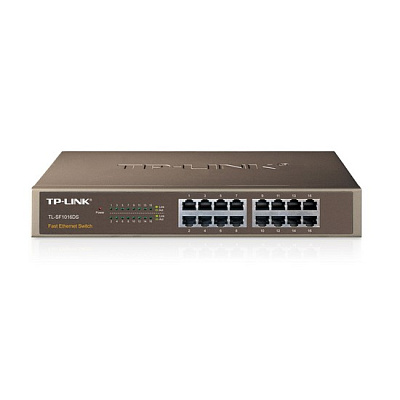 Коммутатор TP-Link TL-SF1016DS 16-портовый Fast Ethernet настольный/монтируемый в стойку коммутатор (TL-SF1016DS)