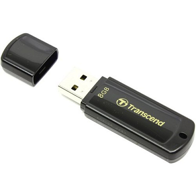 USB Флеш 8GB 2.0 Transcend TS8GJF350 черный (TS8GJF350)