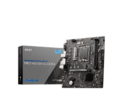 Материнская плата MSI PRO H610M-G, LGA1700, 2xDDR5, mATX (PRO H610M-G)