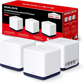 Домашняя Mesh Wi-Fi система GbE AC1900 Mercusys Halo (Halo H50G(3-pack)(EU))