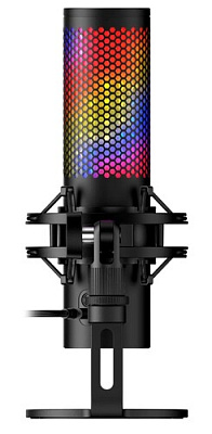 Настольный микрофон HyperX QuadCast 2 S на подставке черный (9A273AA)