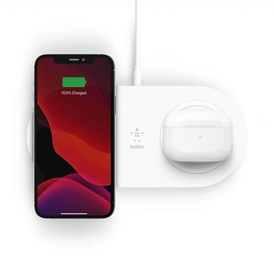 Беспроводное зарядное устройство Belkin BOOST CHARGE 15В (WIZ008VFWH), белый