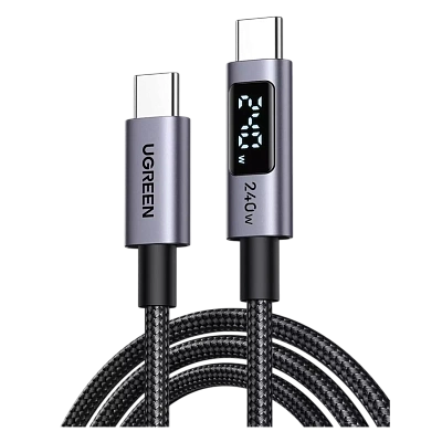 Кабель UGREEN USB C - USB C, 480Mbps, 240W, 2m L530 (65867) 