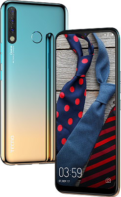 Смартфон Tecno Camon 12, 4/64GB, Sky Cyan (CC7 SKY CYAN 4/64GB)