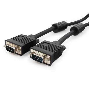Кабель VGA Premium Cablexpert CC-PPVGA-10, 15M/15M, 3.0м, двойной экран, феррит.кольца, пакет (CC-PPVGA-10)