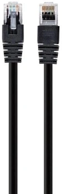 Патч-корд UTP Cablexpert PP12-15M/BK кат.5e, 15м, литой, многожильный (чёрный) (PP12-15M/BK)