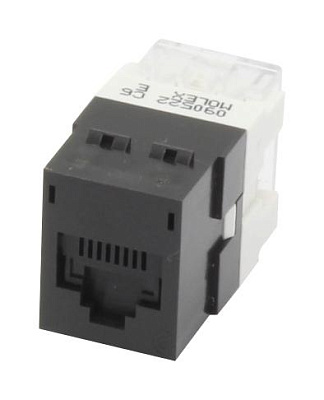 Информационный разъём MOLEX GSC Cat.6, 568A/B, с защитной шторкой, чёрный (KSJ-00018-04)