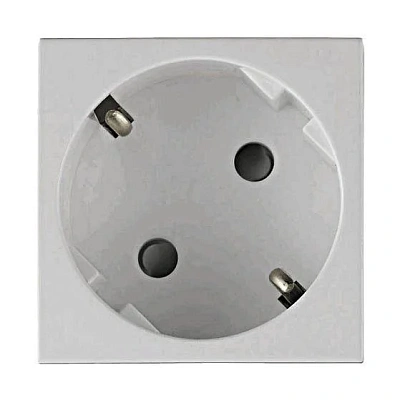 Efapel 45131 SBR Розетка 220В 2к+з, (45х45мм), белая (45131 SBR)