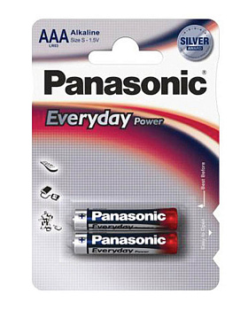  Батарейка щелочная PANASONIC Every Day Power AAA/2B (LR03REE/2BP /LR03EPS/2BP)
