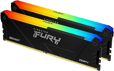Оперативная память Kingston Fury Beast RGB, DDR4 64 GB kit (2x32GB) 3600MHz (KF436C18BB2AK2/64)